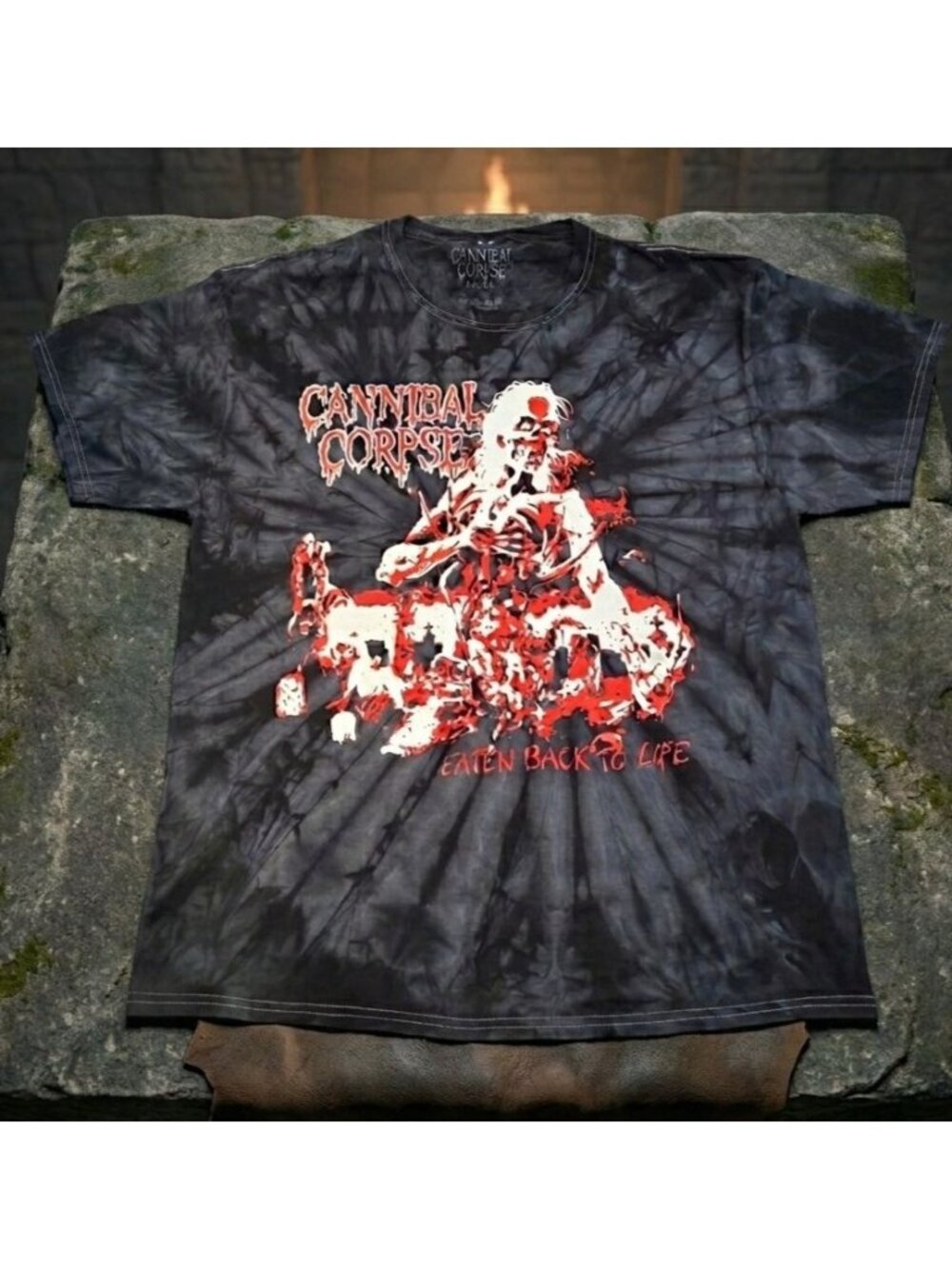 Men's - Cannibal Corpse Tie Dye Band T-Shirt, Size Large